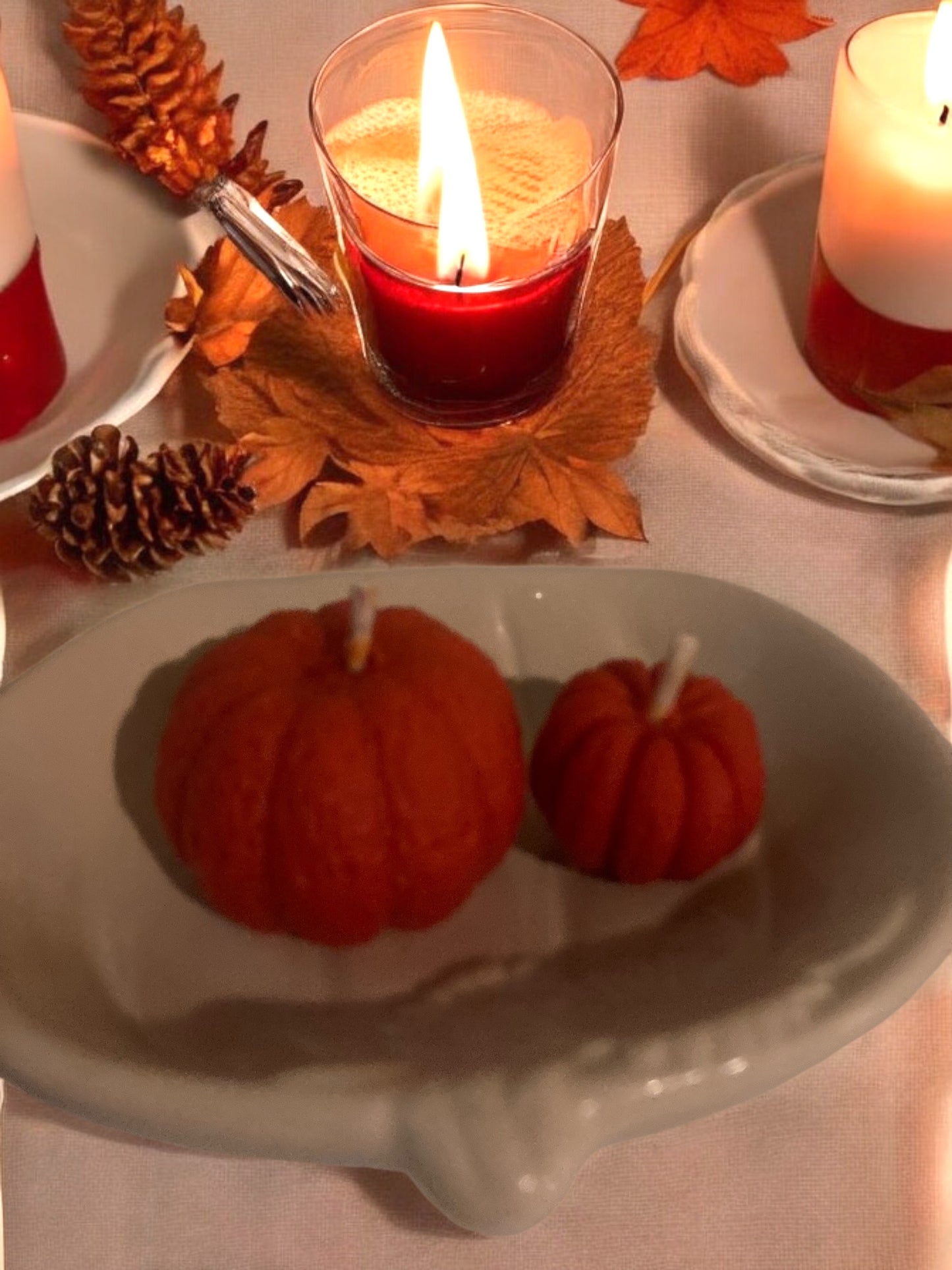 3pk pumpkin candle